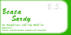 beata sardy business card